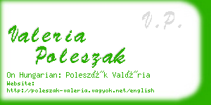 valeria poleszak business card